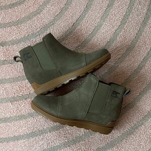 Sorel Gray Waterproof Chelsea Slip-On Ankle Boots